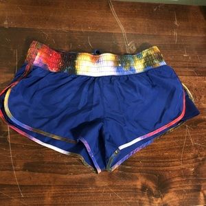 Blue galaxy trim athletic shorts